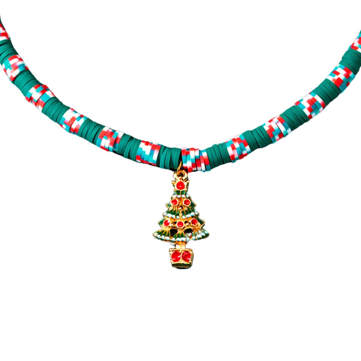 Clip-on Christmas beaded necklace for dog chain collar, photo 15