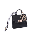 Black mini-handbag style dog waste bag dispenser 
