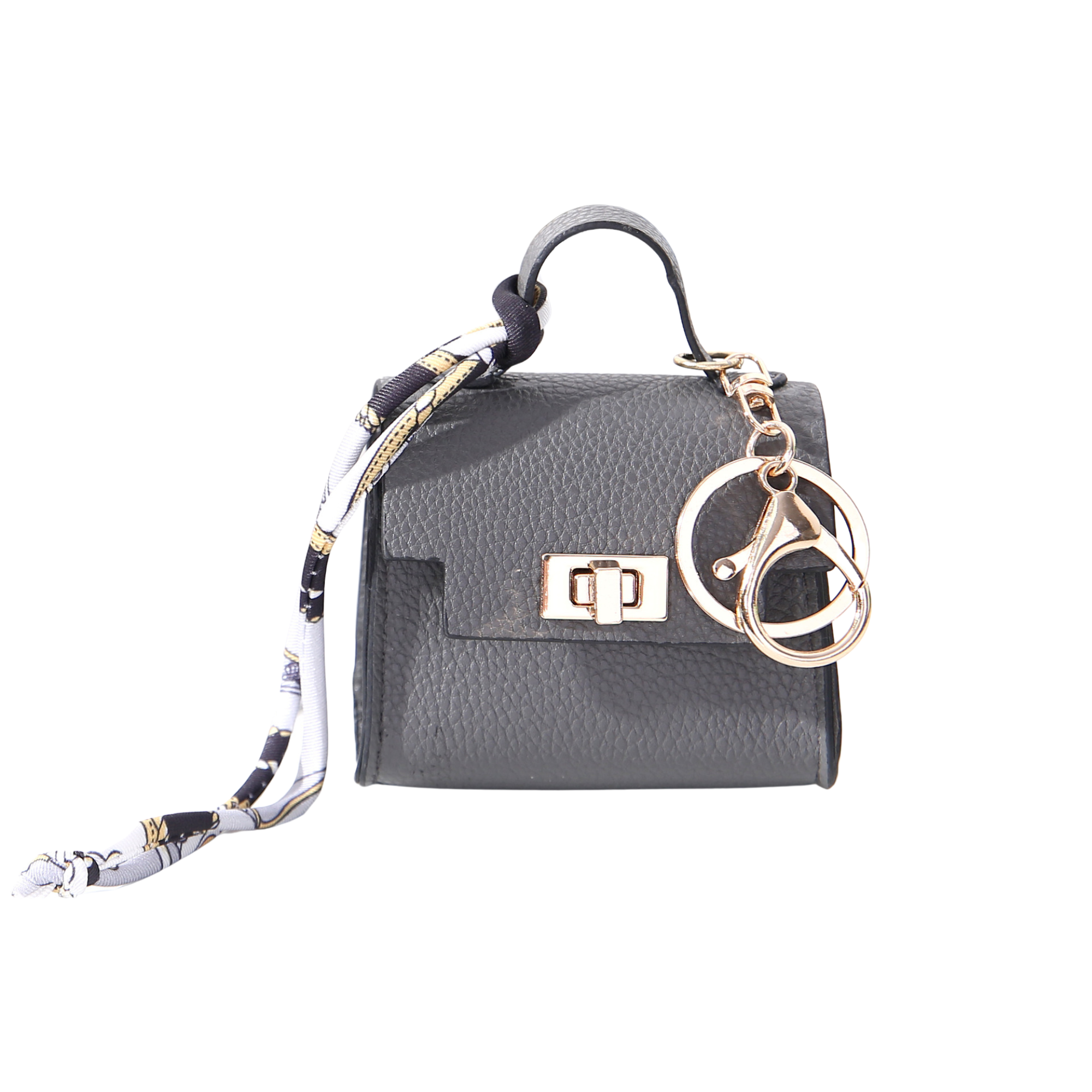 Grey mini-handbag style dog waste bag dispenser 