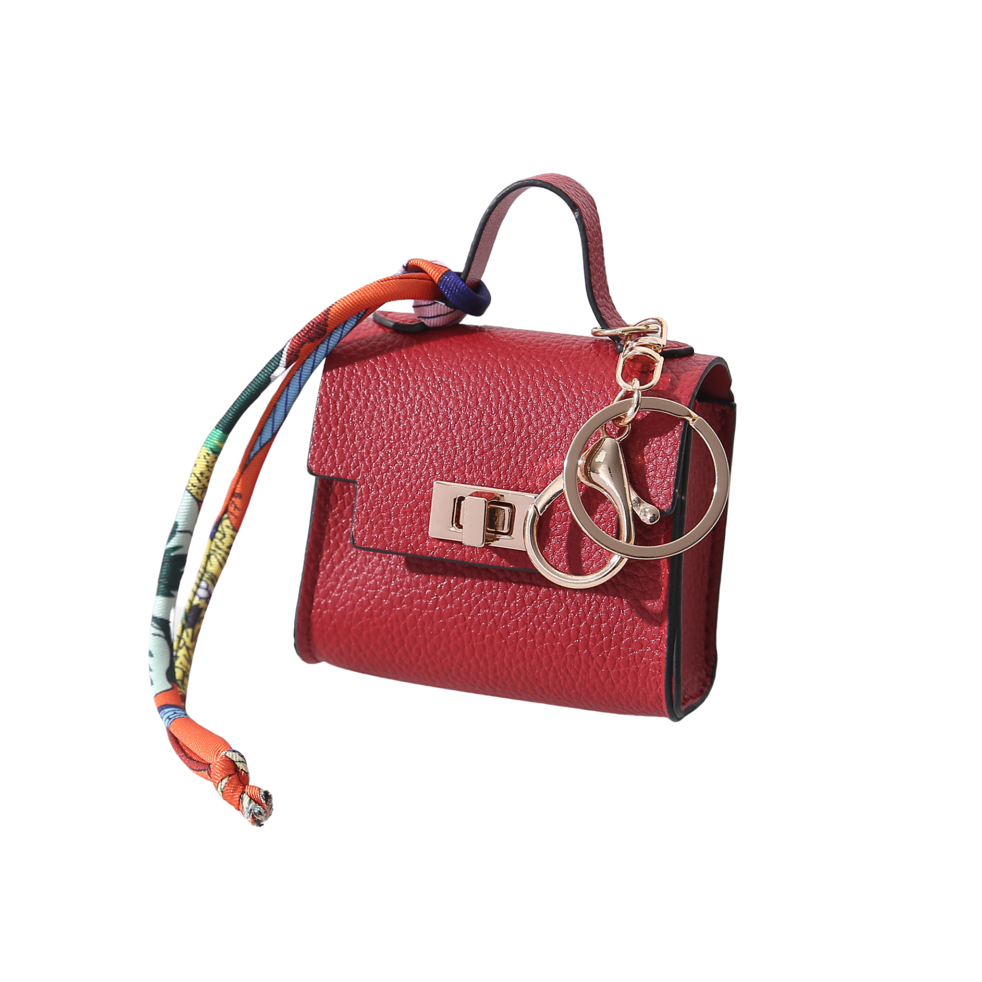 Red mini-handbag style dog waste bag dispenser 