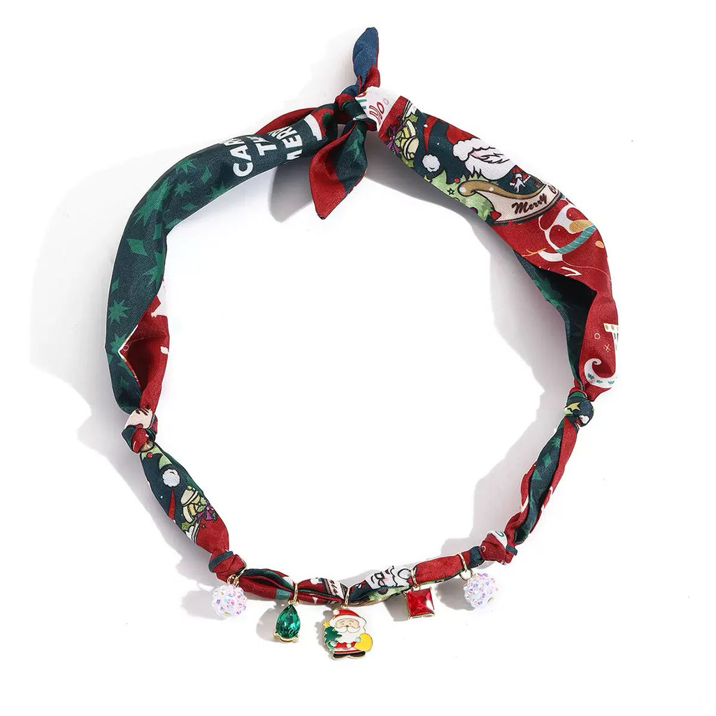Christmas dog bandana with pendant