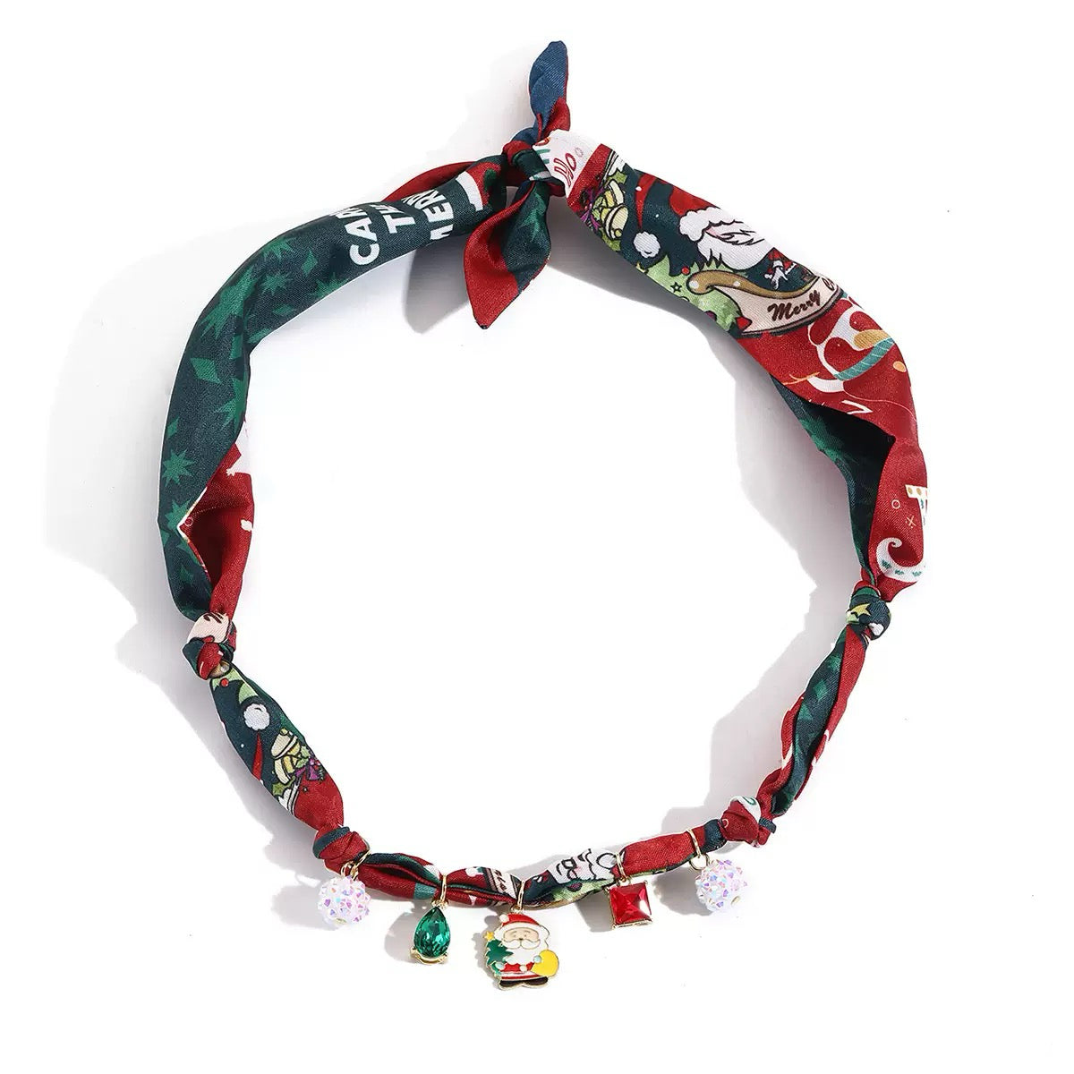Christmas dog bandana with pendant