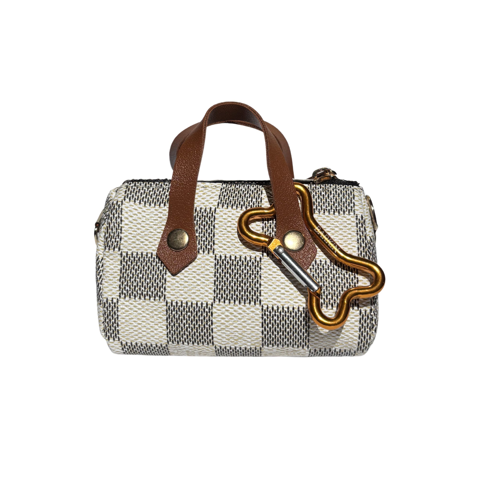 Puppy Barkin Dog Waste Bag Dispenser VIII Checkered White